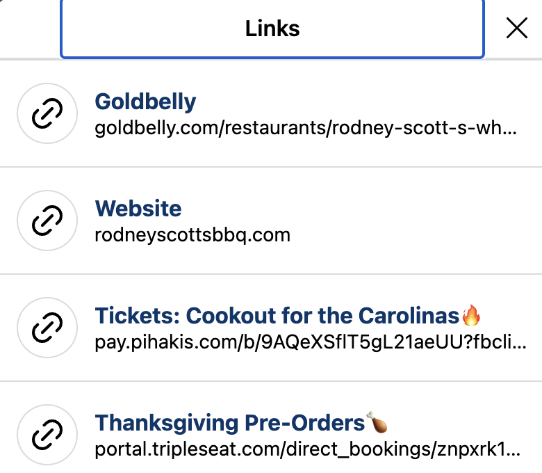 Instagram for Thanksgiving Catering Promotion
